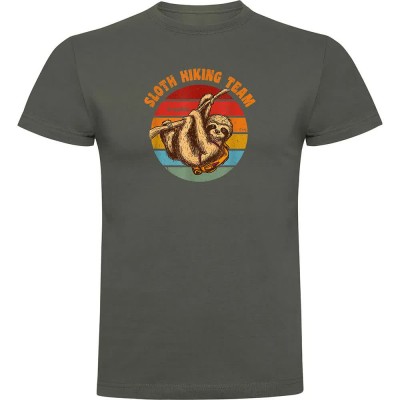 тениска,мъжки,тениски,kruskis,sloth,hiking,team,short,sleeve,t,shirt,dark,army,green,(green)