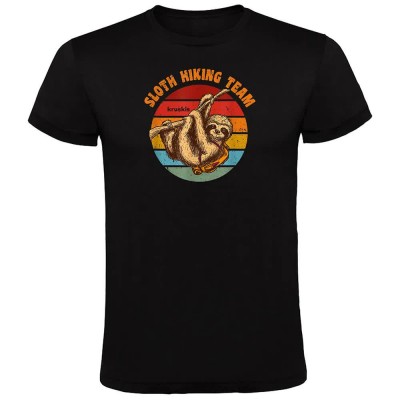 тениска,мъжки,тениски,kruskis,sloth,hiking,team,short,sleeve,t,shirt,black
