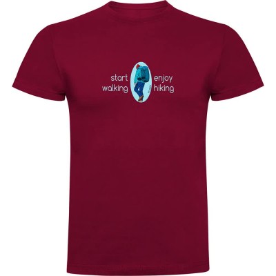 тениска,мъжки,тениски,kruskis,start,walking,short,sleeve,t,shirt,dark,red,(red)