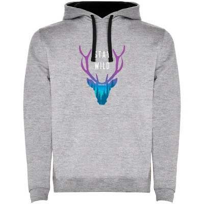 суичър,мъжки,пуловери,kruskis,stay,wild,hoodie,heather,grey,black,(grey)