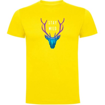 тениска,мъжки,тениски,kruskis,stay,wild,short,sleeve,t,shirt,yellow,(yellow)