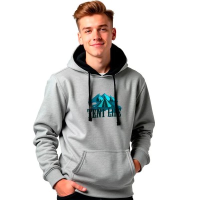 суичър,мъжки,пуловери,kruskis,tent,life,hoodie,grey,(heather,grey,black)