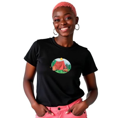 тениска,дамски,тениски,kruskis,tent,short,sleeve,t,shirt,black,(black)