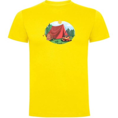 тениска,мъжки,тениски,kruskis,tent,short,sleeve,t,shirt,yellow