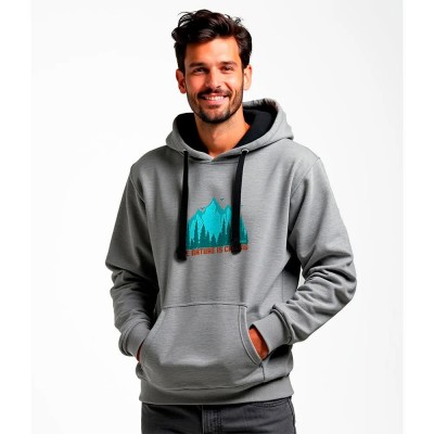 суичър,мъжки,пуловери,kruskis,the,nature,is,calling,hoodie,heather,grey,black