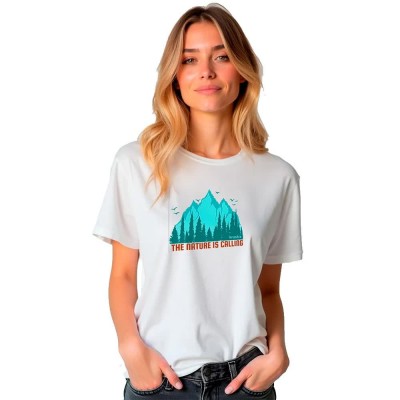 тениска,мъжки,тениски,дамски,тениски,kruskis,the,nature,is,calling,short,sleeve,t,shirt,white,(white)