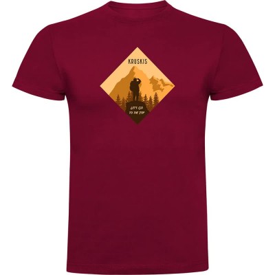 тениска,мъжки,тениски,kruskis,top,of,the,mountain,short,sleeve,t,shirt,dark,red,(red)