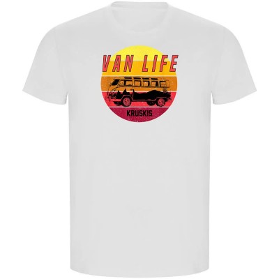 тениска,мъжки,тениски,kruskis,van,life,sunset,eco,short,sleeve,t,shirt,white