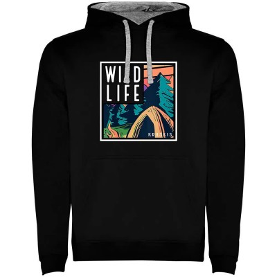 суичър,мъжки,пуловери,kruskis,wild,life,frame,hoodie,black,grey,(black)