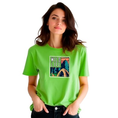 тениска,дамски,тениски,kruskis,wild,life,frame,short,sleeve,t,shirt,green,(light,green)