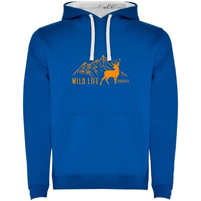 суичър,мъжки,пуловери,kruskis,wild,life,hoodie,royal,blue,white,(blue)