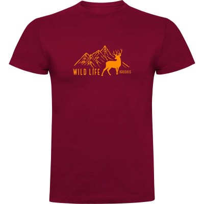 тениска,мъжки,тениски,kruskis,wild,life,short,sleeve,t,shirt,dark,red,(red)