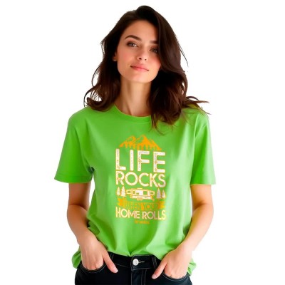 футболна,фланелка,дамски,тениски,kruskis,your,home,rolls,short,sleeve,t,shirt,green,(light,green)