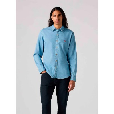 риза,с,дълъг,ръкав,мъжки,ризи,levi's®,battery,hm,slim,long,sleeve,shirt,blue