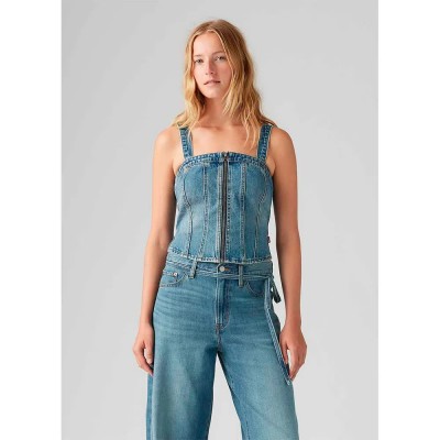 дамски,блузи,levi´s,®,sculpted,bustier,sleeveless,blouse,blue,(verified,vintage,bus)