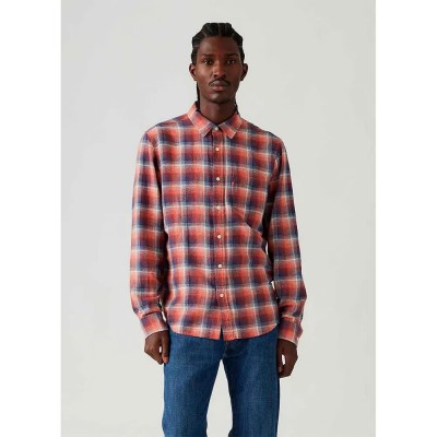 риза,с,дълъг,ръкав,мъжки,ризи,levi´s,®,sunset,1,pocket,standard,long,sleeve,shirt,orange,(nolan,plaid,dress,bl)