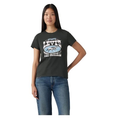 тениска,дамски,тениски,levi´s,®,the,perfect,short,sleeve,t,shirt,levi´s,horse,poster,3023,(black)