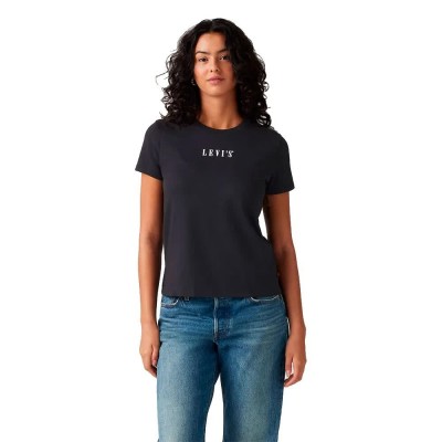 тениска,дамски,тениски,levi´s,®,the,perfect,short,sleeve,t,shirt,black,(serif,emb,caviar)