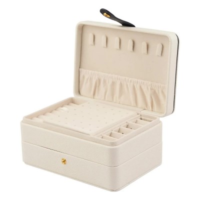 бижутерия,blanca,white,kxd0631,jewellery,box,beige