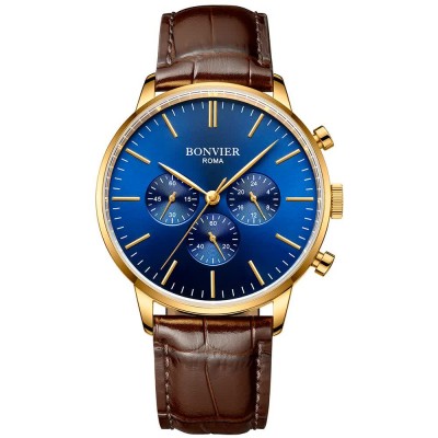 часовник,часовници,bonvier,chrono,9345g,watch,blue