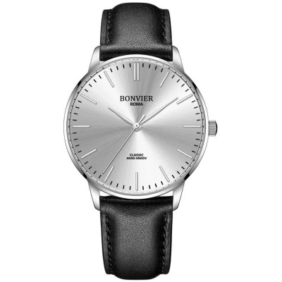 часовник,часовници,bonvier,classic,bv068,watch,silver