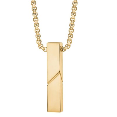 бижутерия,captena,bar,stainless,steel,du10066,necklace,golden