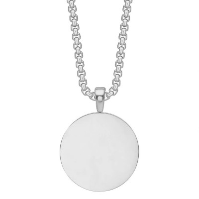 бижутерия,captena,round,stainless,steel,du10061,necklace,silver