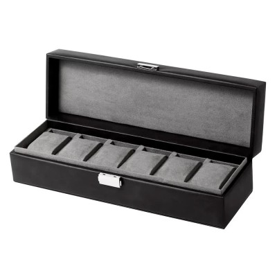 бижутерия,dissing,6,black,synthetic,leather,dur008,watch,box,black