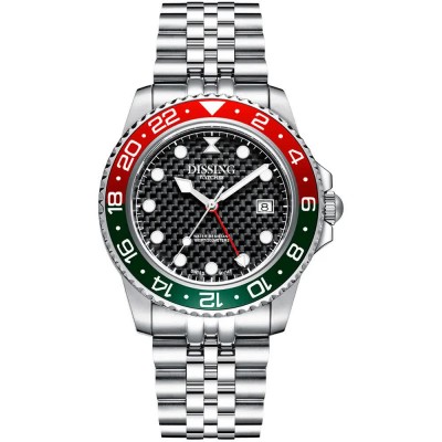 часовник,часовници,dissing,diver,gmt,d1125,watch,silver