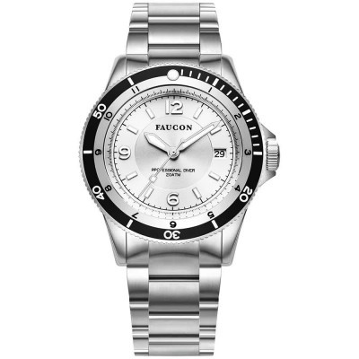 часовник,часовници,faucon,diver,f10026,watch,silver