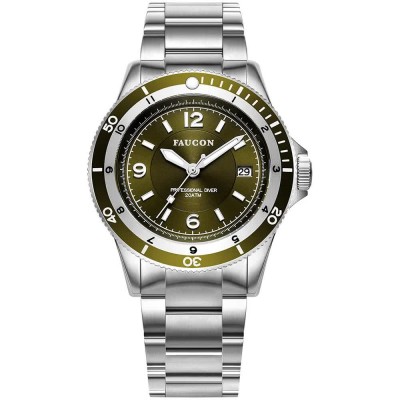 часовник,часовници,faucon,diver,f10029,watch,silver