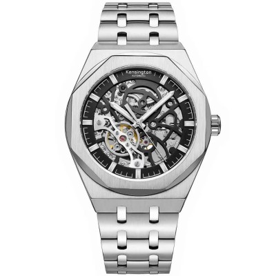 часовник,часовници,kensington,skeleton,k0069,watch,silver