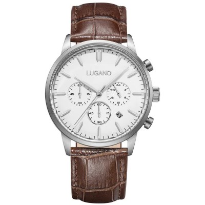 часовник,часовници,lugano,gentleman,l0114,watch,brown