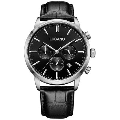 часовник,часовници,lugano,gentleman,l0120,watch,black