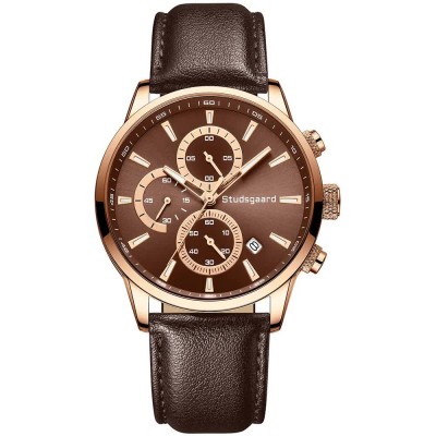 часовник,часовници,studsgaard,chronograph,s0102,watch,brown