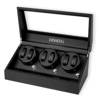 бижутерия,dissing,synthetic,leather,0000268,watch,box,black,(winder,2,black)