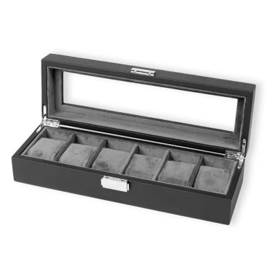 бижутерия,ditur,synthetic,leather,0000263,watch,box,silver,(6,red)