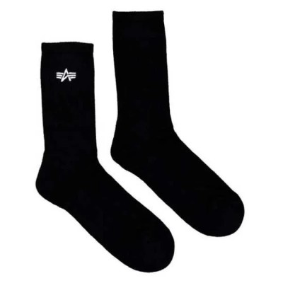 чорапи,мъжки,чорапи,alpha,industries,basic,socks,3,pairs,black,(black)