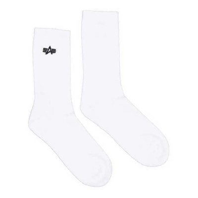 чорапи,мъжки,чорапи,alpha,industries,basic,socks,3,pairs,white