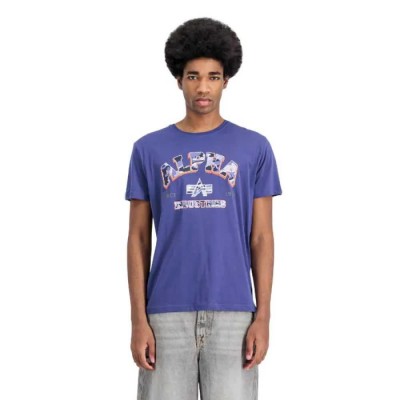 тениска,мъжки,тениски,alpha,industries,college,camo,short,sleeve,t,shirt,night,purple,(blue,purple)