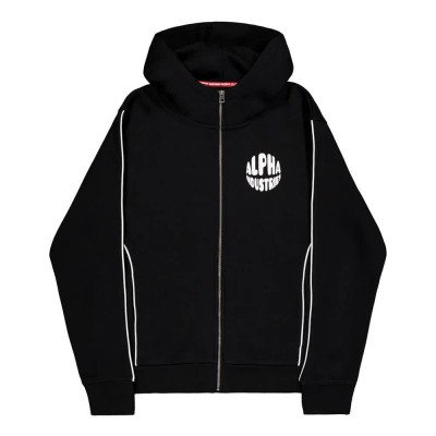 блуза,мъжки,пуловери,alpha,industries,logo,bp,full,zip,sweatshirt,black