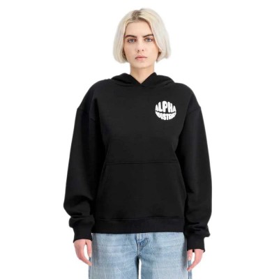 суичър,дамски,блузи,alpha,industries,logo,bp,hoodie,black