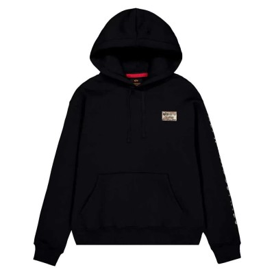 суичър,мъжки,пуловери,alpha,industries,camo,sleeve,hoodie,black