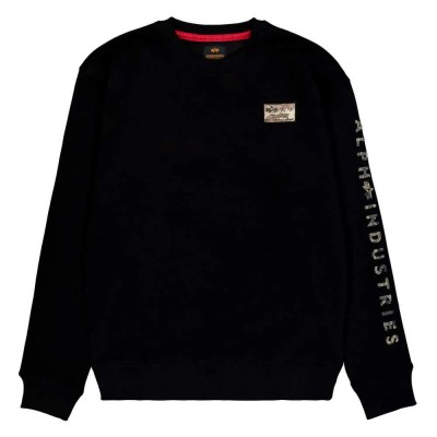блуза,мъжки,пуловери,alpha,industries,camo,sleeve,sweatshirt,black