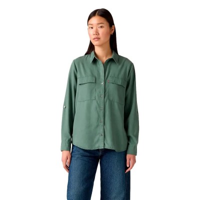 риза,с,дълъг,ръкав,дамски,блузи,дамски,ризи,levi´s,®,doreen,utility,long,sleeve,shirt,green,(dark,forest)