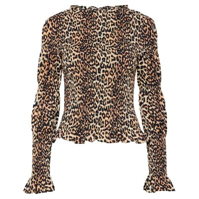тениска,дамски,тениски,yas,chemma,long,sleeve,t,shirt,brown