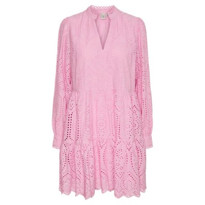 рокля,дамски,поли,и,рокли,yas,holi,long,sleeve,short,dress,pink