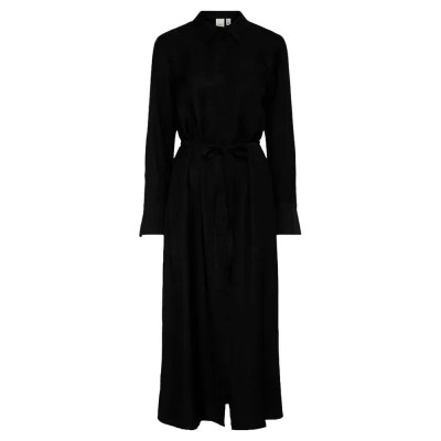 рокля,дамски,поли,и,рокли,yas,kaya,long,sleeve,long,dress,black