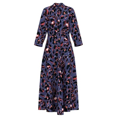 рокля,дамски,поли,и,рокли,yas,savanna,long,sleeve,long,dress,skipper,blue,liro,print,(blue)