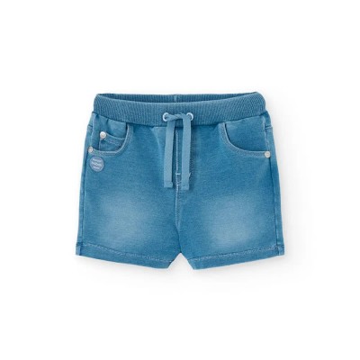 поларени,къси,панталони,мъжки,панталони,дамски,панталони,boboli,fleece,denim,shorts,blue,(bleach,wash)